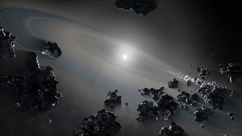 Ein toter Stern, der dabei erwischt wurde, wie er das Planetensystem gewaltsam auseinanderriss