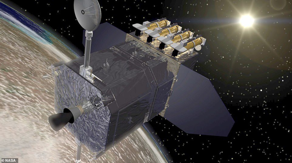 Das hier in der Abbildung abgebildete Solar Dynamics Observatory (SDO) untersucht, wie Sonnenaktivität entsteht und wie sich das Weltraumwetter aus dieser Aktivität ergibt.