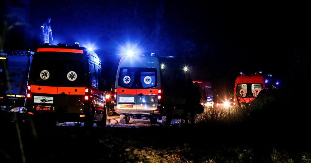 Ein Frachtflugzeug stürzt in der Nähe der Stadt Kavala in Nordgriechenland ab