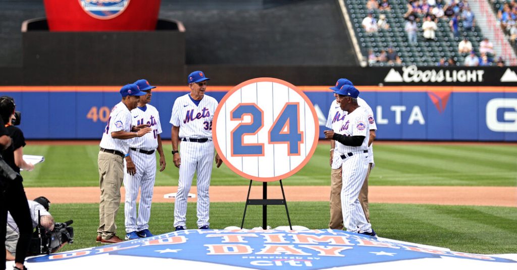 Mets Ritter Willie Maces Nummer am Oldtimertag