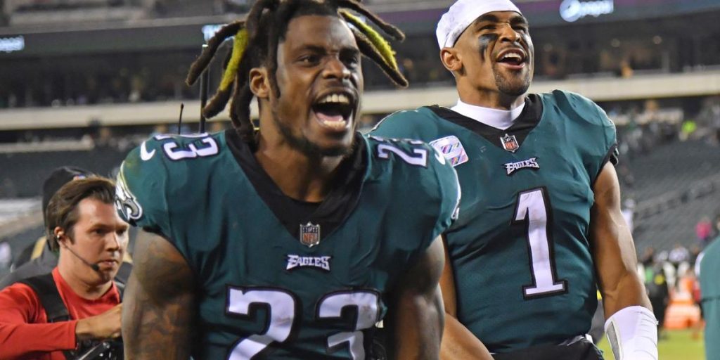 Die Sixth Week Eagles werden nach Ort geordnet, nachdem die Cowboys besiegt wurden