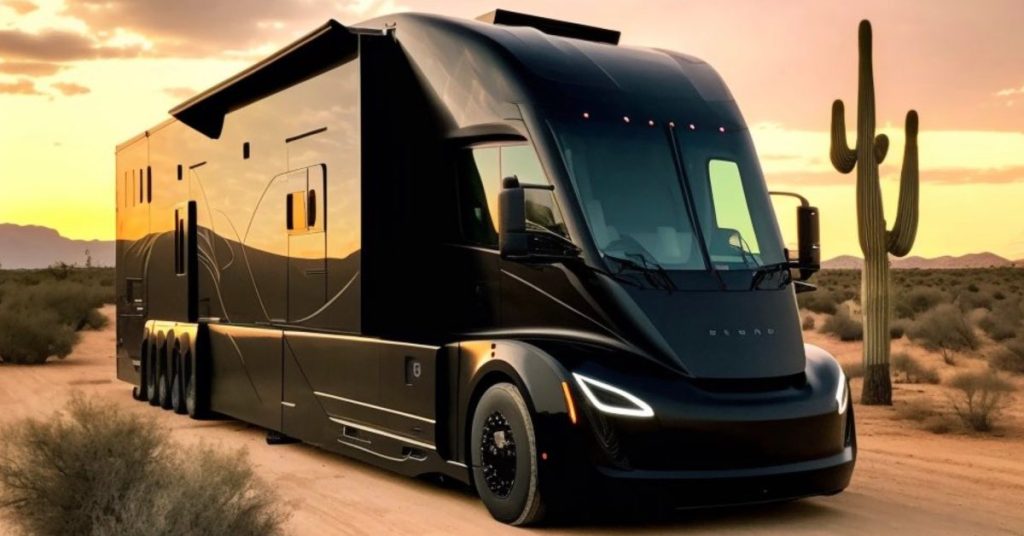 Der Tesla Semi sieht als mobiles Elektroheim fantastisch aus