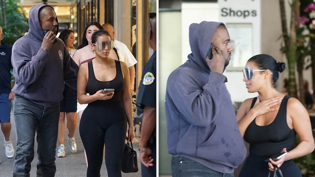 Kanye West und Kim Kardashian sehen Chanye Jones beim Mittagessen in Miami ähnlich