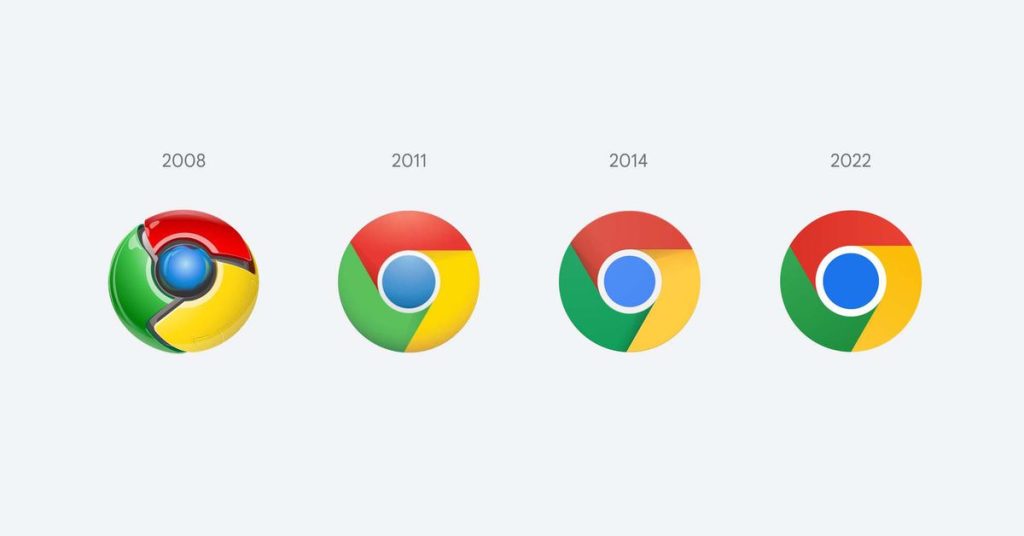 Die Chrome-Version 100 kommt mit einem aktualisierten Logo im Durchmesser