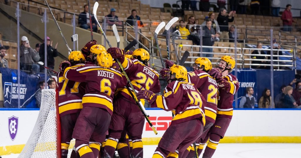 Gophers schloss W Michigan und wurde nach Boston verschifft, um Frozen Four für Männer zu kaufen