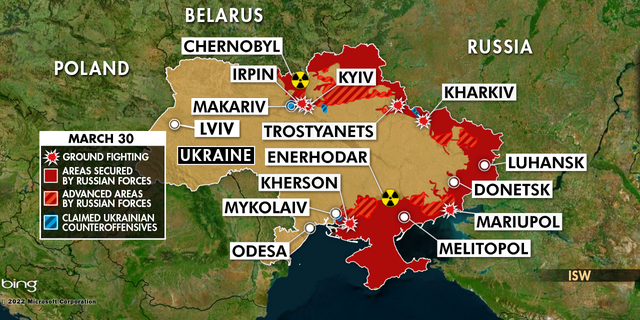 Aktuelle russische Militäraktivitäten in der Ukraine. 
