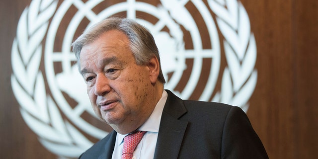 Auf diesem Foto vom 7. Mai 2019 ist der Generalsekretär der Vereinten Nationen, Antonio Guterres, während eines Interviews im Hauptquartier der Vereinten Nationen abgebildet.