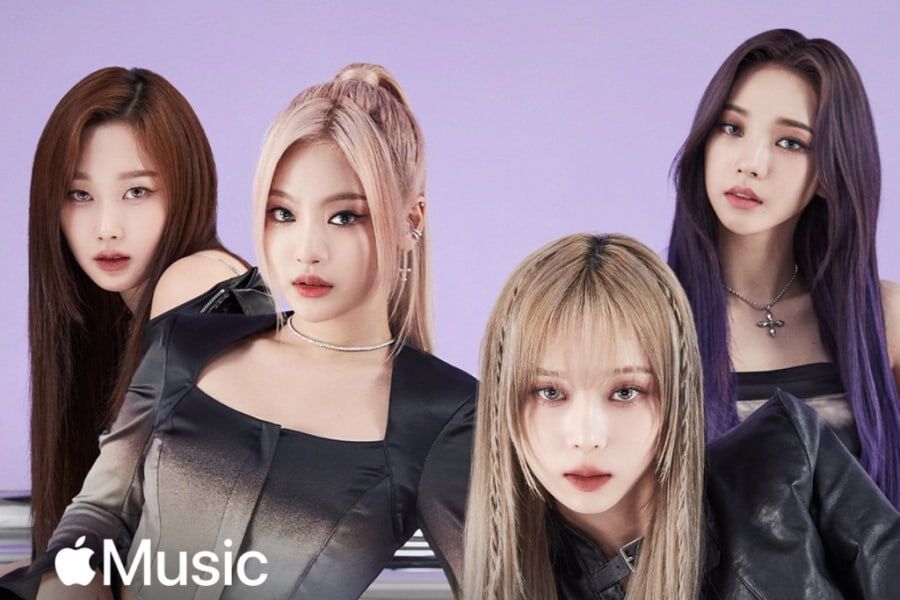 Ansehen: Aespa überrascht Fans mit der Veröffentlichung des Beta-Tracks „Illusion“ und wurde im Juni zum „Up Next“-Künstler von Apple Music gewählt