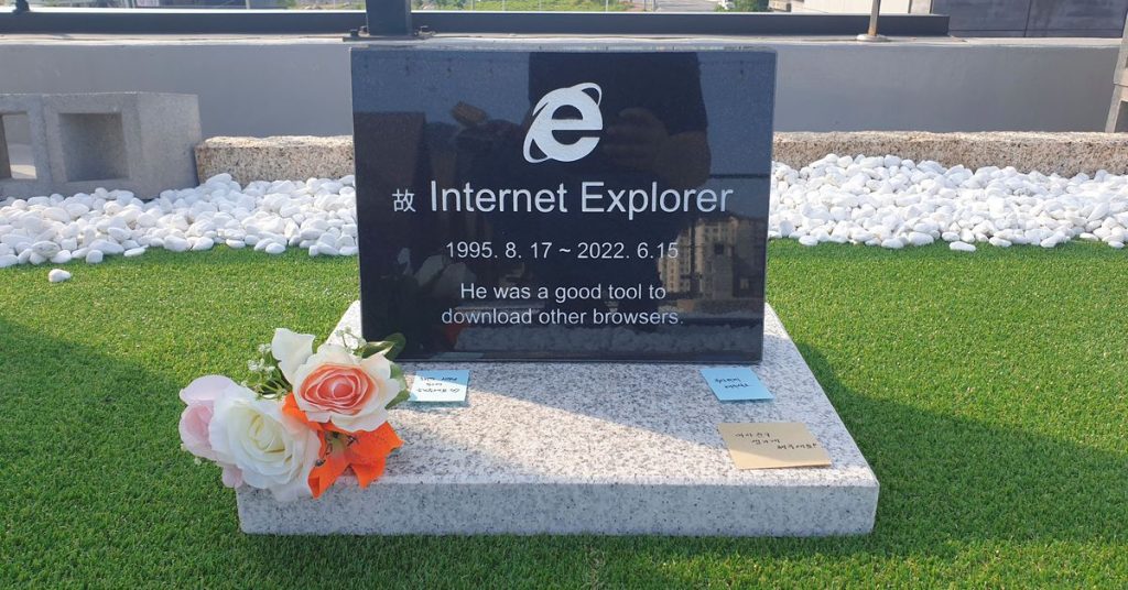 Beobachten Sie, wie sich der Tombstone des Internet Explorers sehr schnell in Südkorea verbreitete