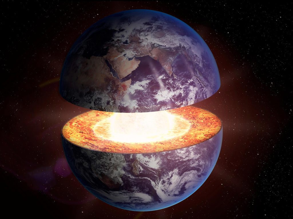 Earth Slice Interior Core