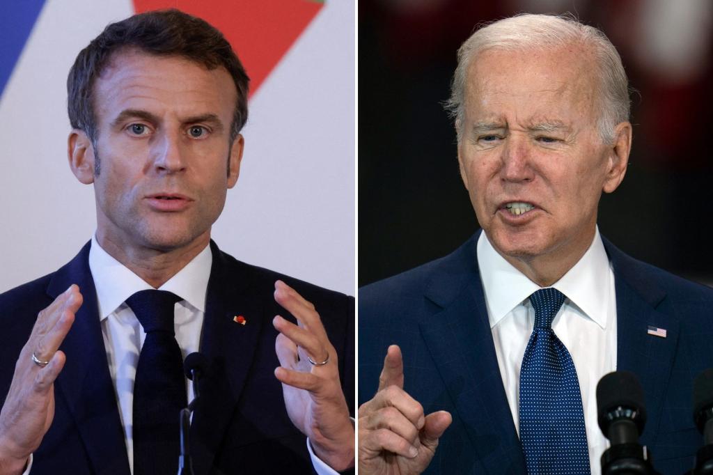 Emmanuel Macron schimpft mit Biden wegen Warnung vor „Armageddon“