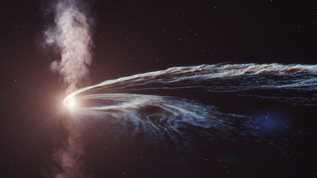 Ein Schwarzes Loch erbricht Sterne, nachdem es jahrelang gefressen hat