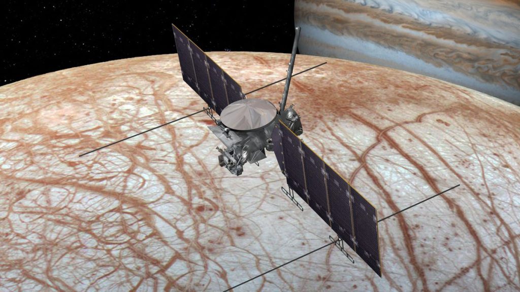Nahaufnahme des Jupitermondes in Europa zeigt seltsame Oberfläche