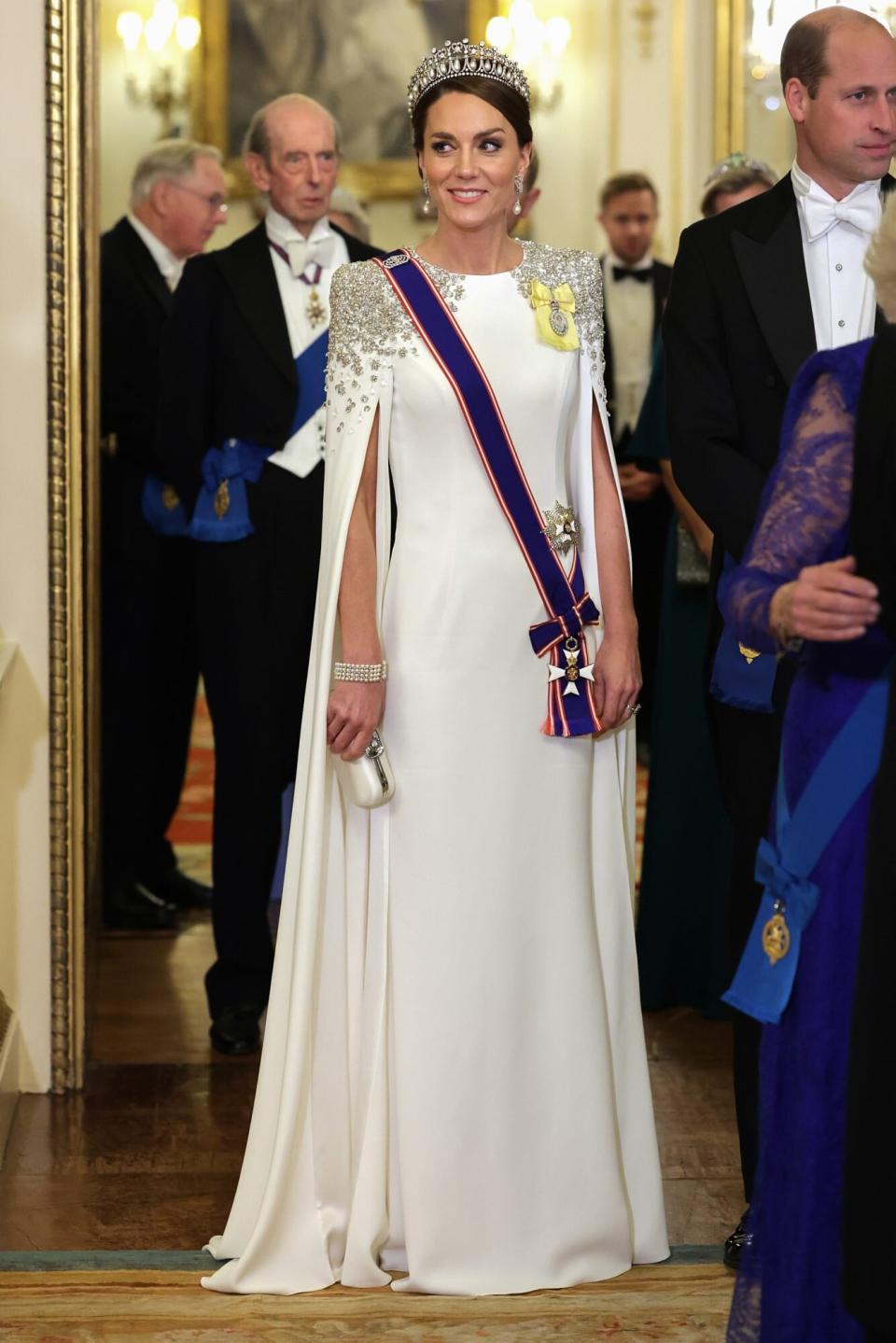 Catherine, Prinzessin von Wales, während eines Staatsbanketts im Buckingham Palace am 22. November 2022 in London, England.  Dies ist der erste Staatsbesuch, den das Vereinigte Königreich mit König Karl III. als Monarch veranstaltet hat, und der erste Staatsbesuch eines südafrikanischen Führers hier seit 2010.