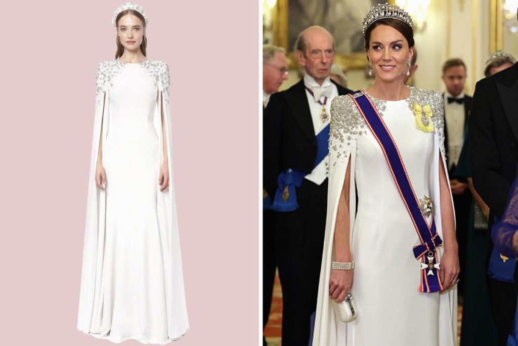 Kate Middleton trug gerade ein Brautkleid von der Stange zu einem königlichen Event – ​​und es hat eine besondere Verbindung zu Queen Elizabeth