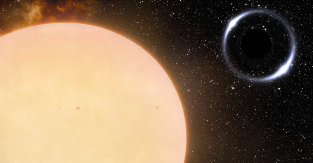 Astronomen finden ein schwarzes Loch im kosmischen Hinterhof