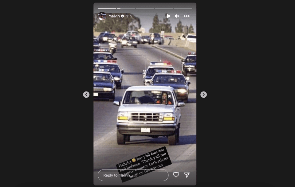 Screenshot von Melvyn Gordons Instagram-Story.  (Instagram)