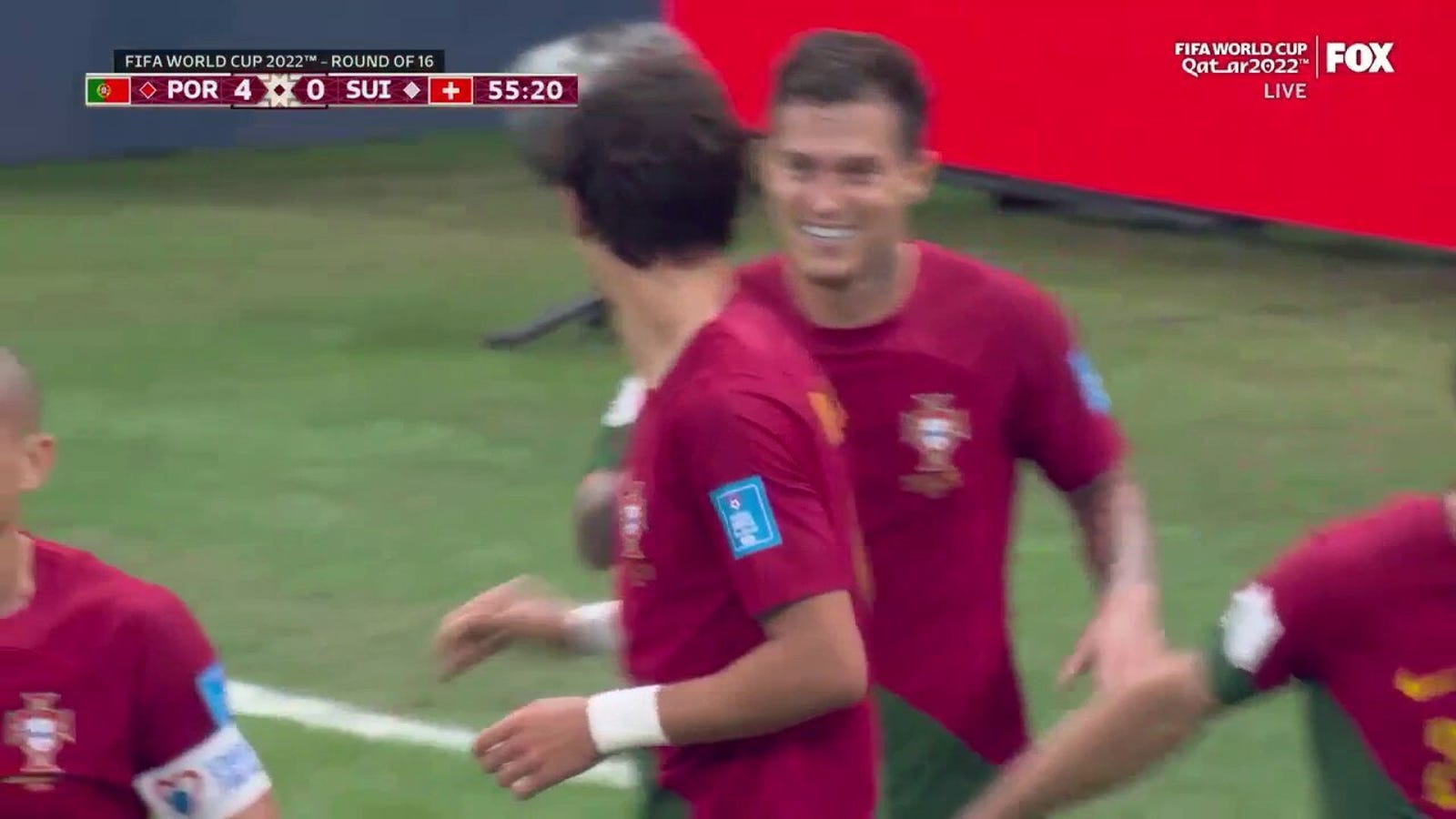 Der Portugiese Rafael Guerrero erzielt in der 55. Minute ein Tor gegen die Schweiz