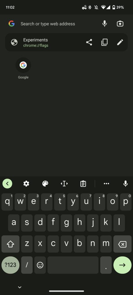 Neu gestaltete Chrome Android Omnibox