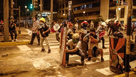 Am Montag kam es in der peruanischen Hauptstadt Lima zu Zusammenstößen zwischen Demonstranten und der Polizei.