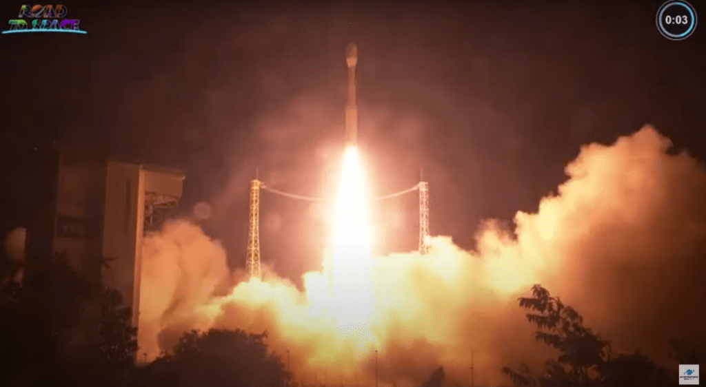 An Arianespace Vega C rocket launches from Europe